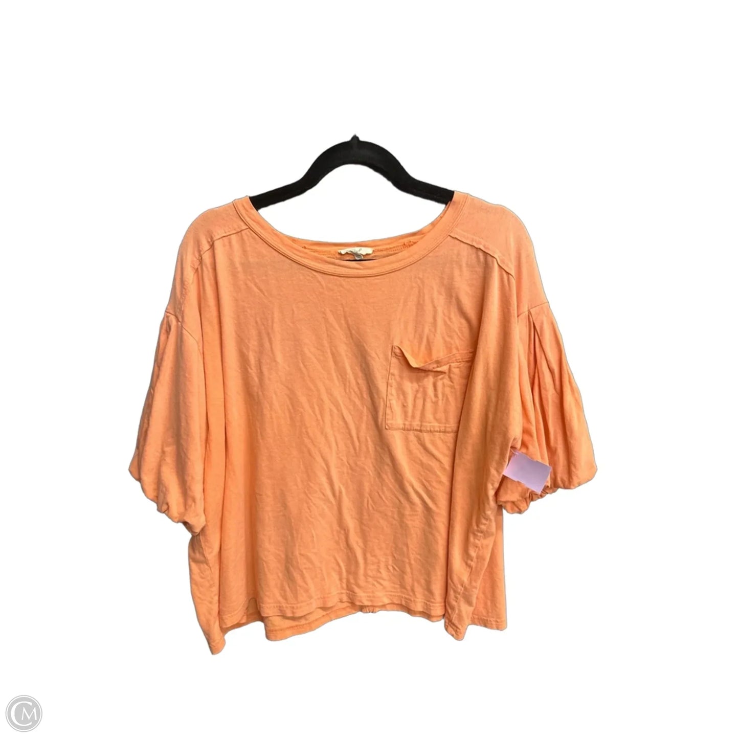 Top Short Sleeve By Easel In Coral, Size: L