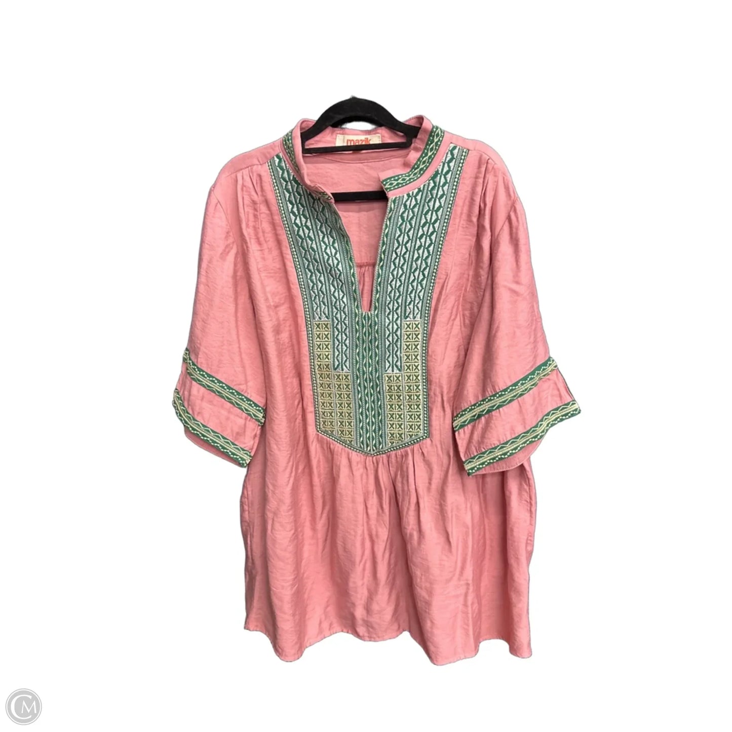Tunic 3/4 Sleeve By Mazik In Mauve, Size: L