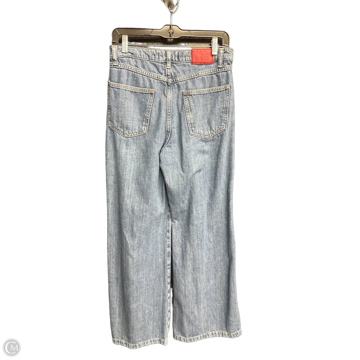 Jeans Wide Leg By Zara In Blue Denim, Size: 4