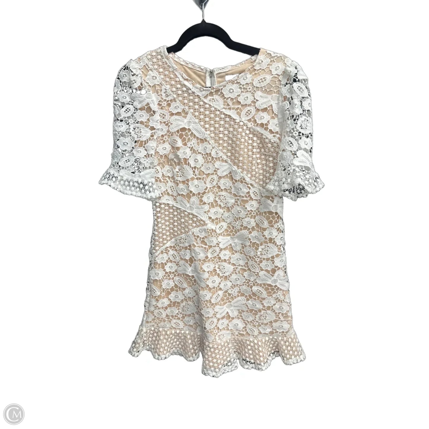 Dress Casual Short By Lulus In Tan & White, Size: M