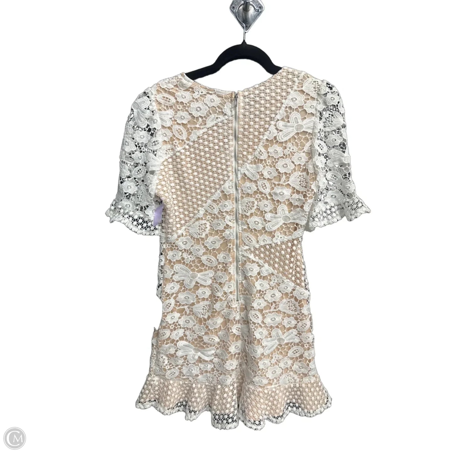 Dress Casual Short By Lulus In Tan & White, Size: M