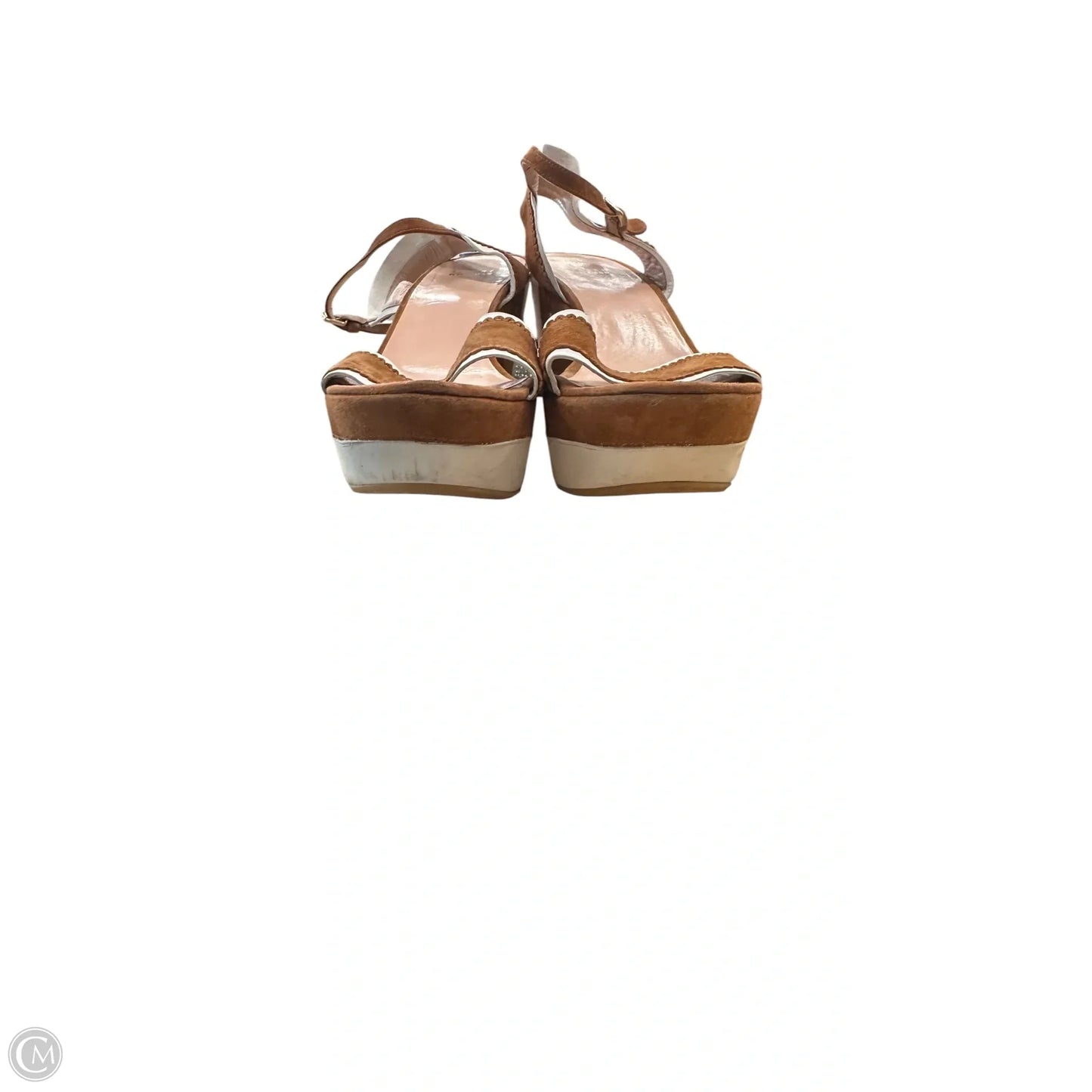 Shoes Designer By Stuart Weitzman In Brown & White, Size: 11