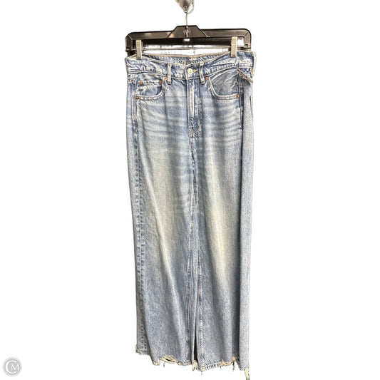 Jeans Wide Leg By American Eagle In Blue Denim, Size: 4