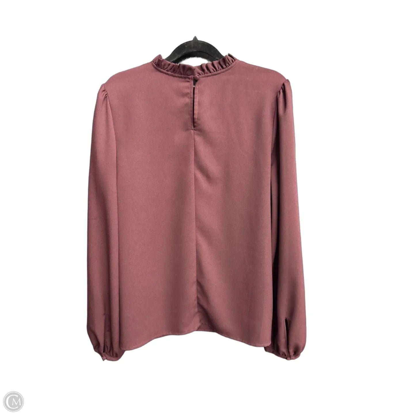 Top Long Sleeve By Worthington In Maroon, Size: M