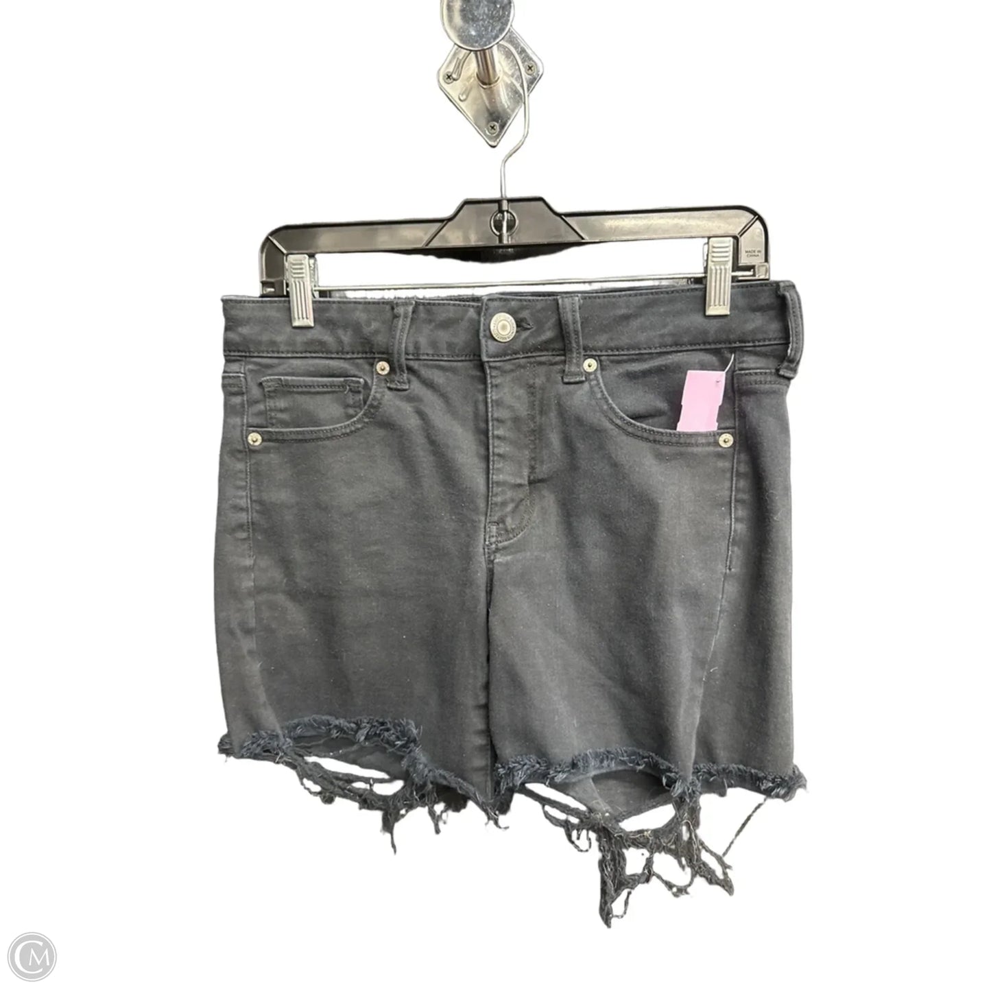 Shorts By American Eagle In Black Denim, Size: 10