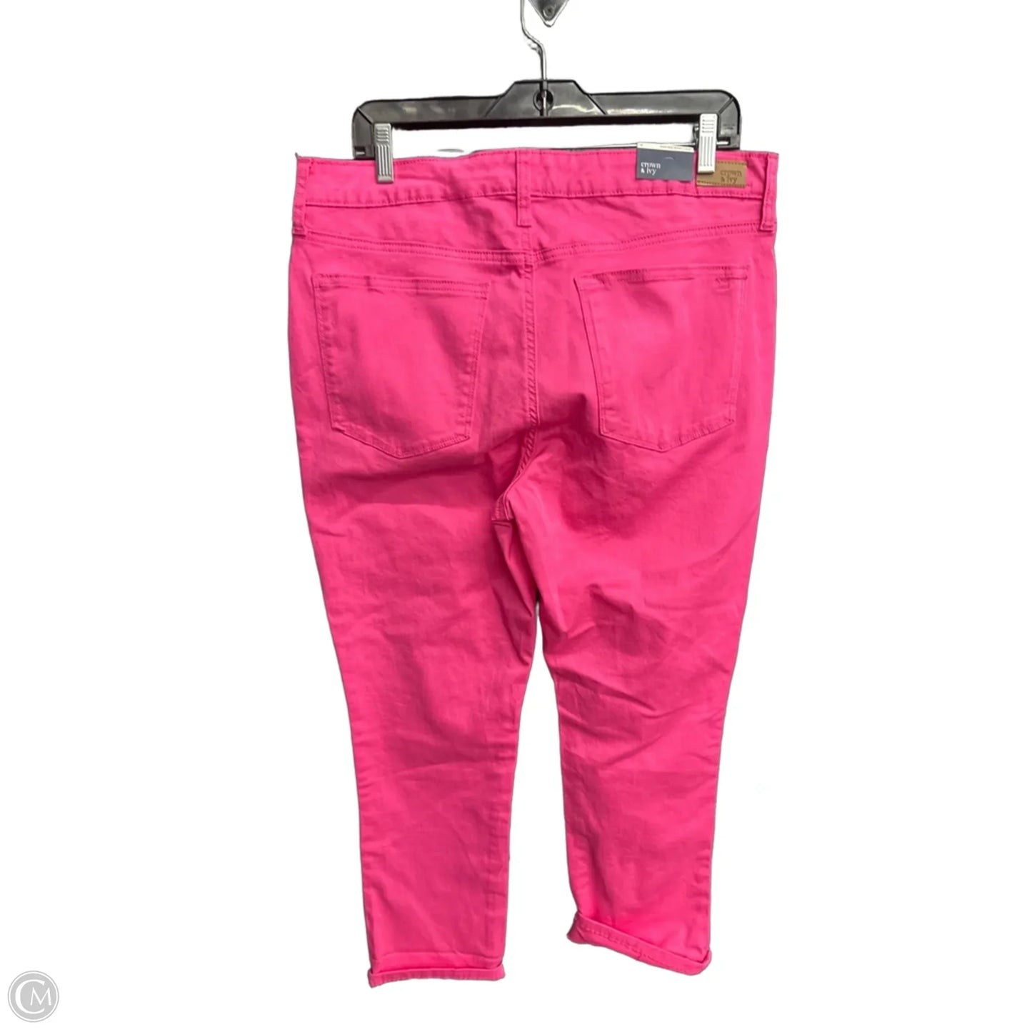 Jeans Straight By Crown And Ivy In Pink, Size: 14