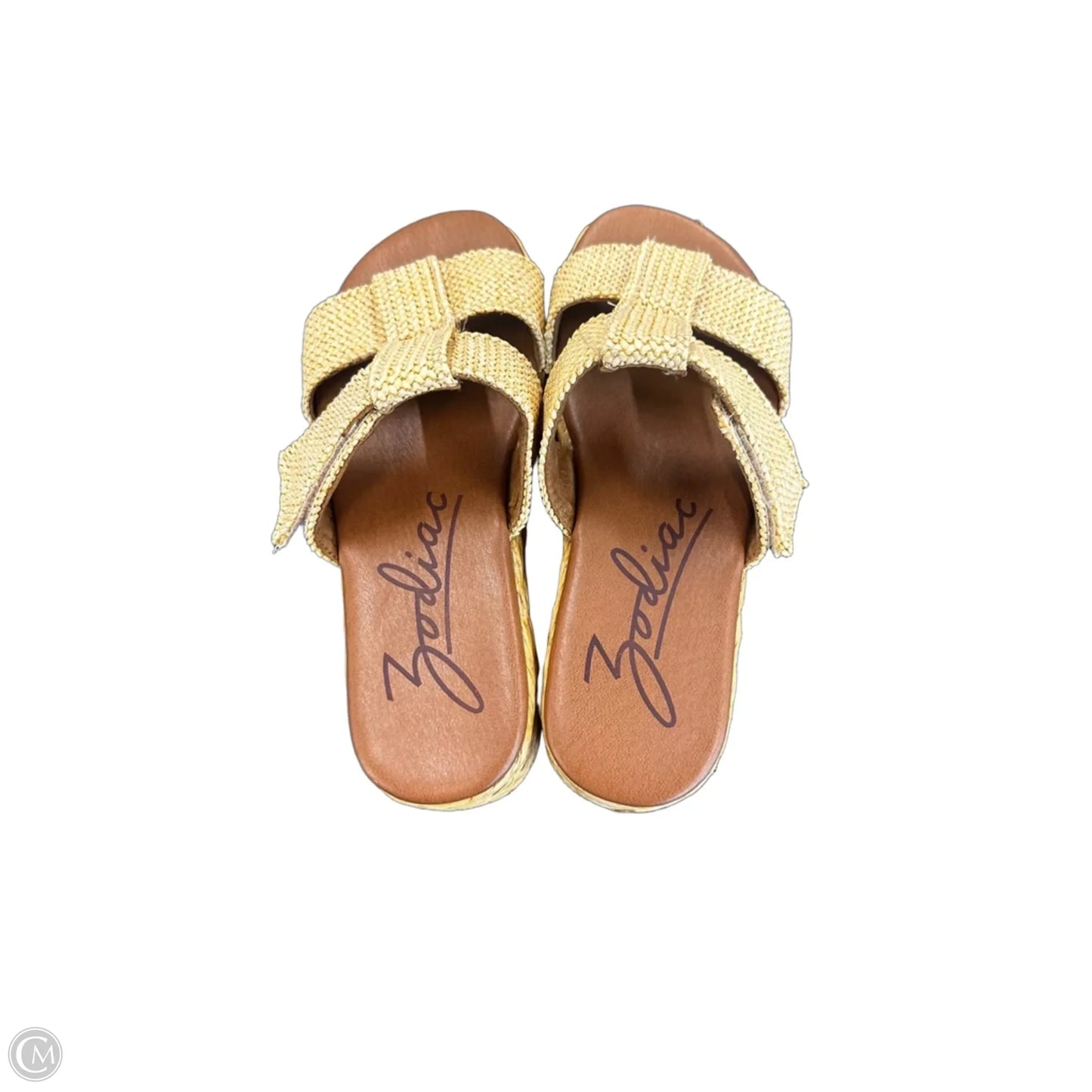 Sandals Heels Platform By Zodiac In Tan, Size: 10