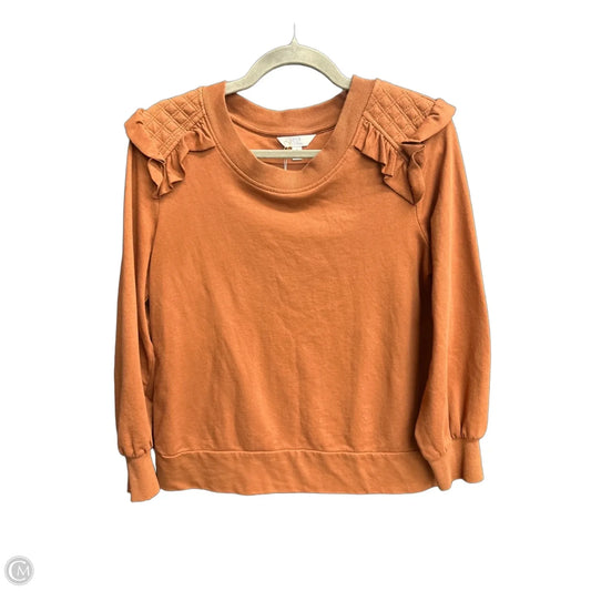 Top Long Sleeve By Time And Tru In Brown, Size: S