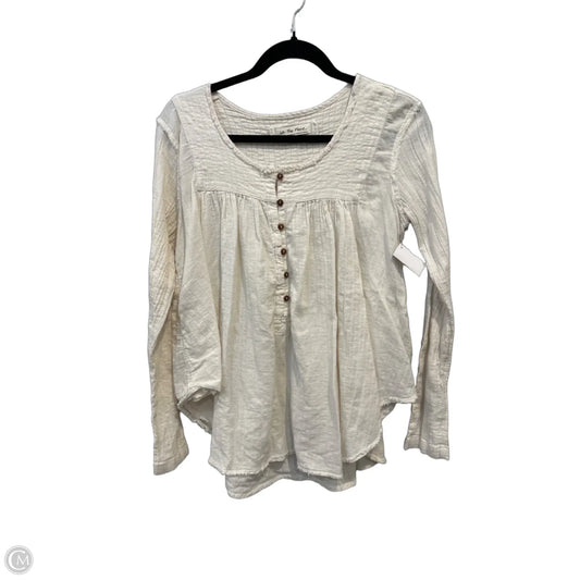Top Long Sleeve By We The Free In Cream, Size: S
