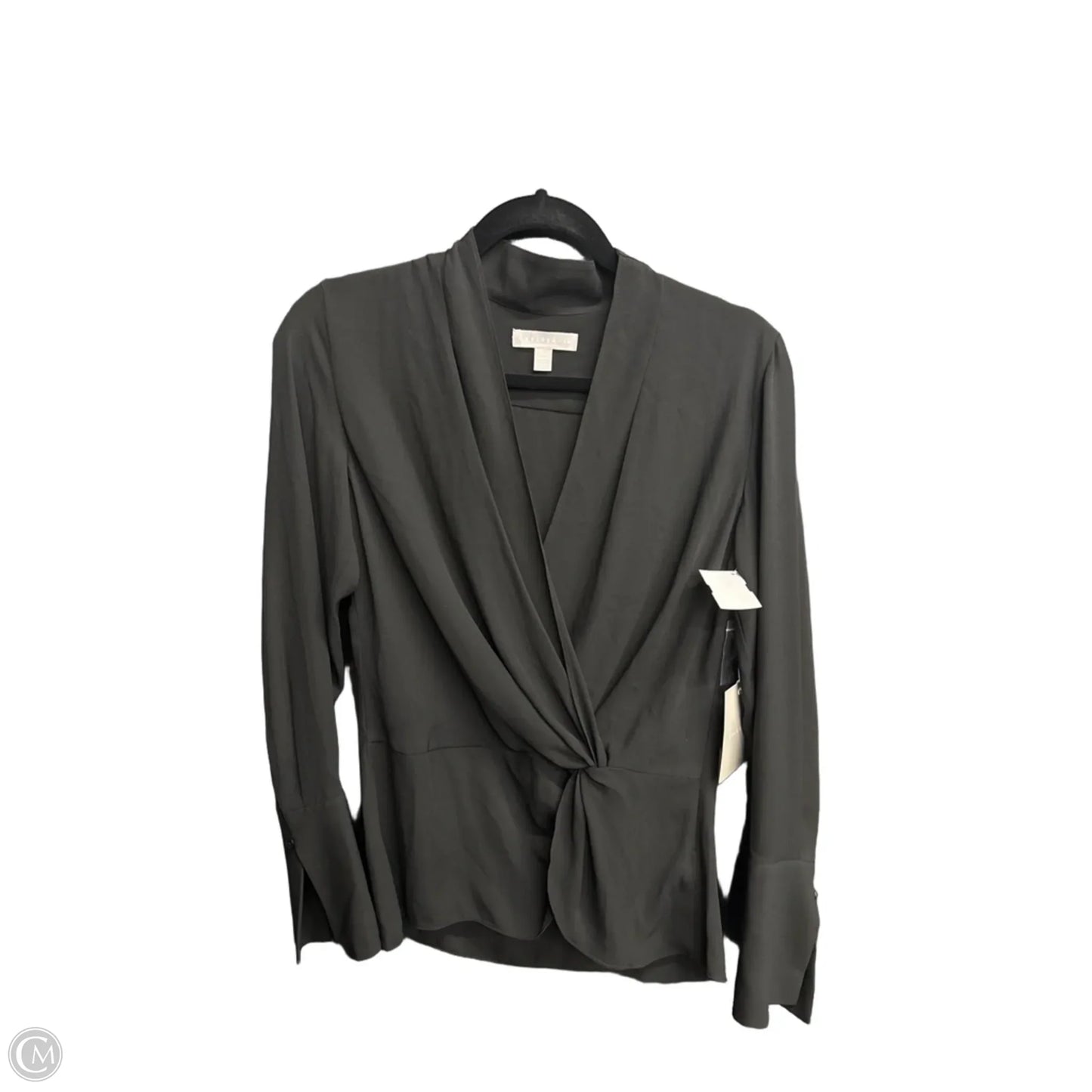 Blouse Long Sleeve By Chelsea 28 In Black, Size: S