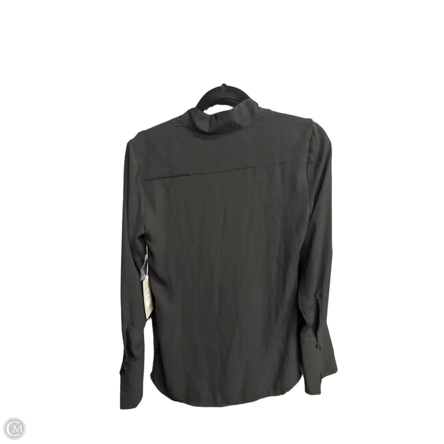 Blouse Long Sleeve By Chelsea 28 In Black, Size: S