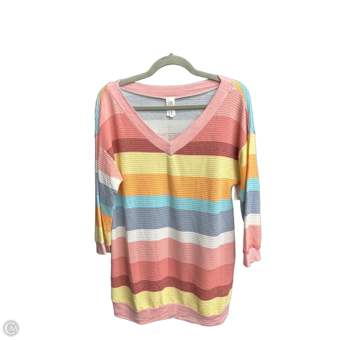 Top Long Sleeve By Clothes Mentor In Striped Pattern, Size: S