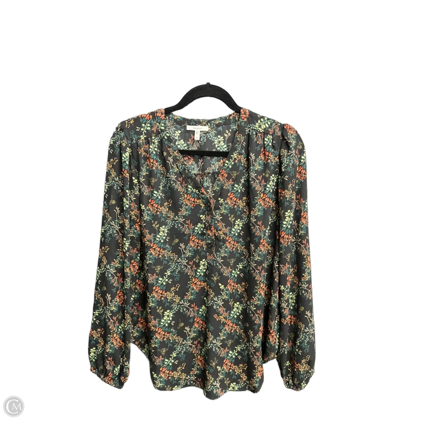 Top Long Sleeve By Maurices In Floral Print, Size: S