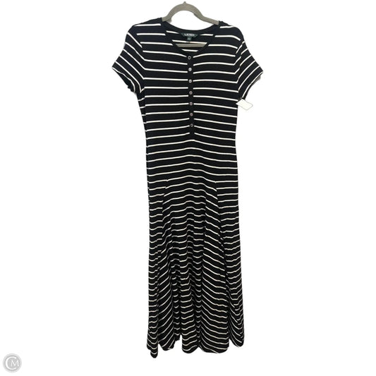 Dress Casual Maxi By Ralph Lauren In Striped Pattern, Size: L