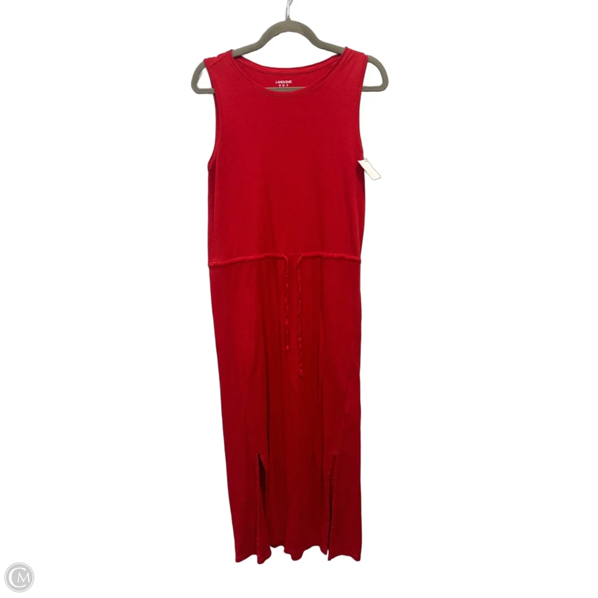 Dress Casual Midi By Lands End In Red, Size: M