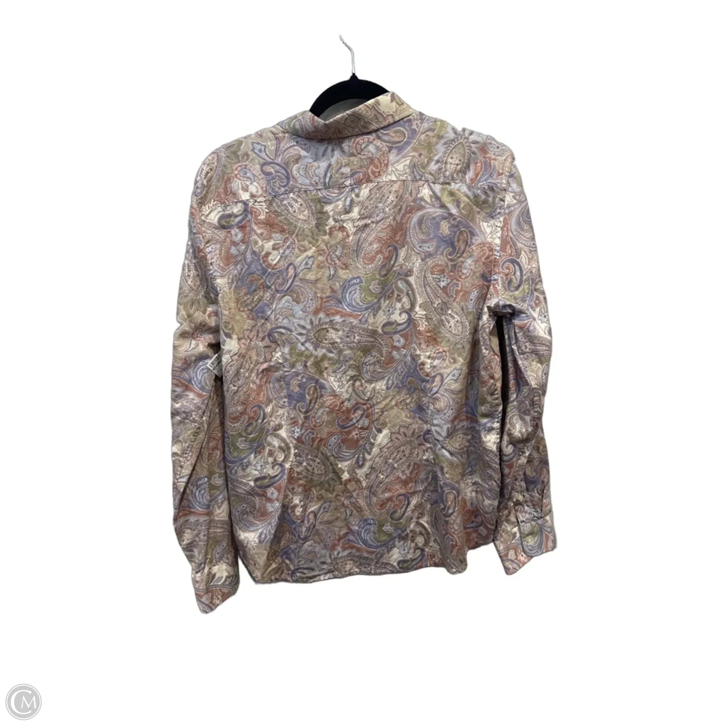 Top Long Sleeve By Ralph Lauren In Paisley Print, Size: Xl