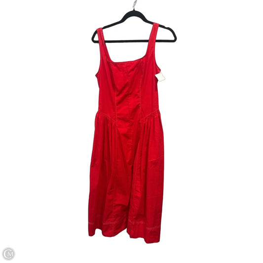 Dress Casual Midi By Free Assembly In Red, Size: L