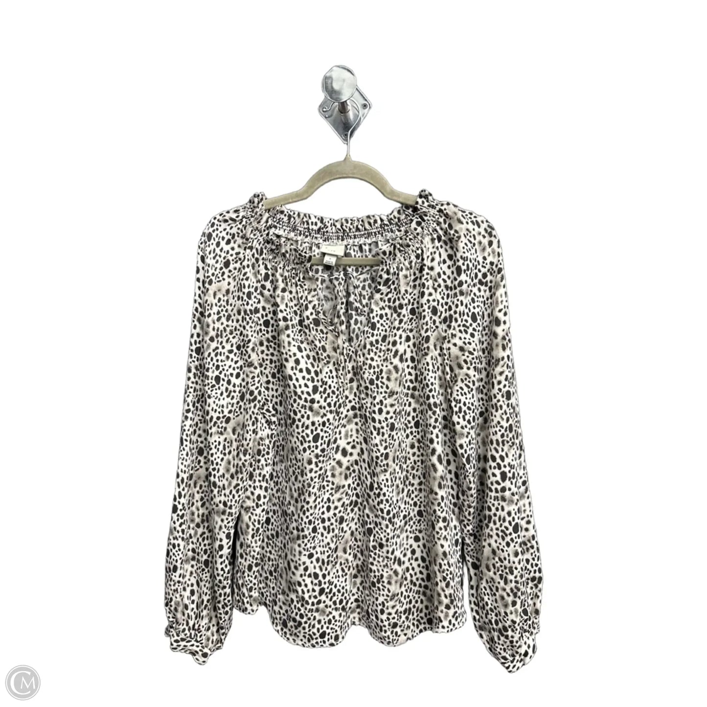 Top Long Sleeve By A New Day In Animal Print, Size: S