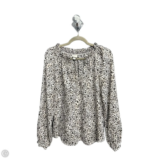Top Long Sleeve By A New Day In Animal Print, Size: S