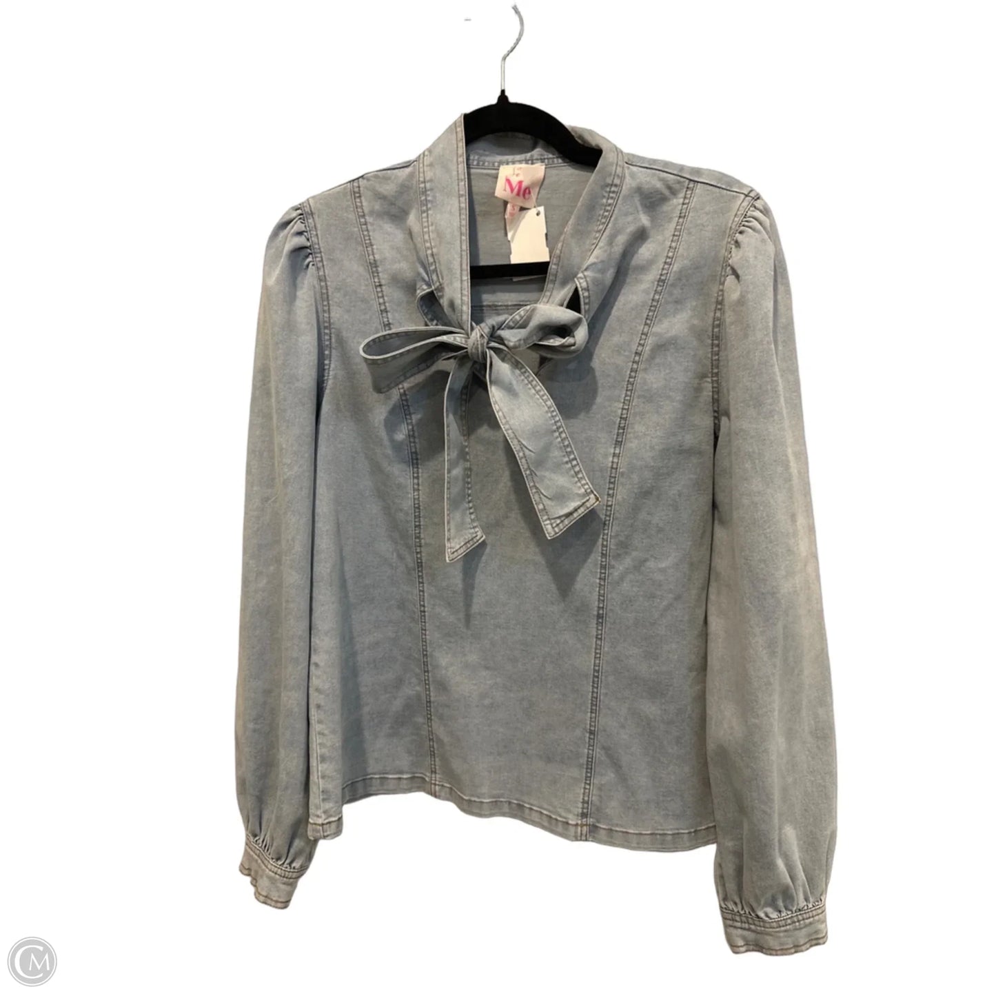 Top Long Sleeve By Clothes Mentor In Blue Denim, Size: S