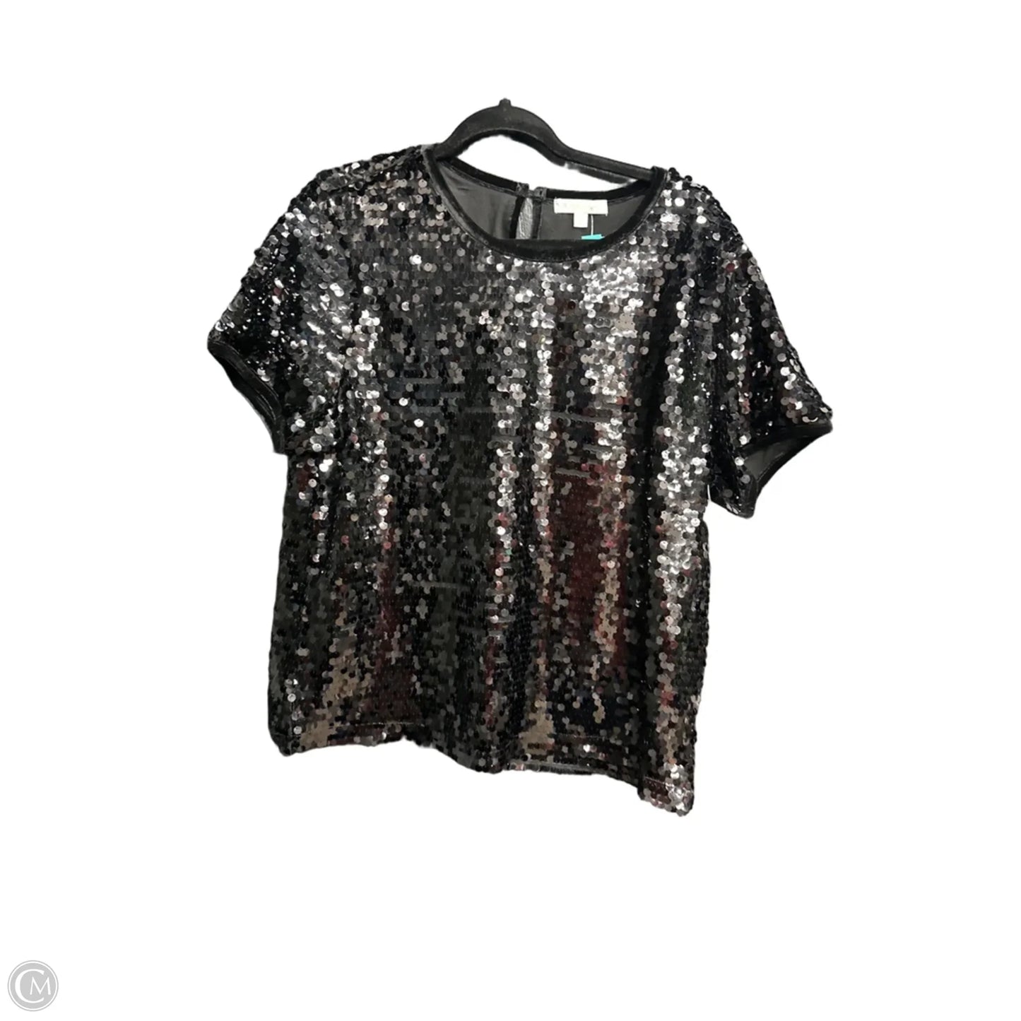 Top Short Sleeve By Design History In Black, Size: L
