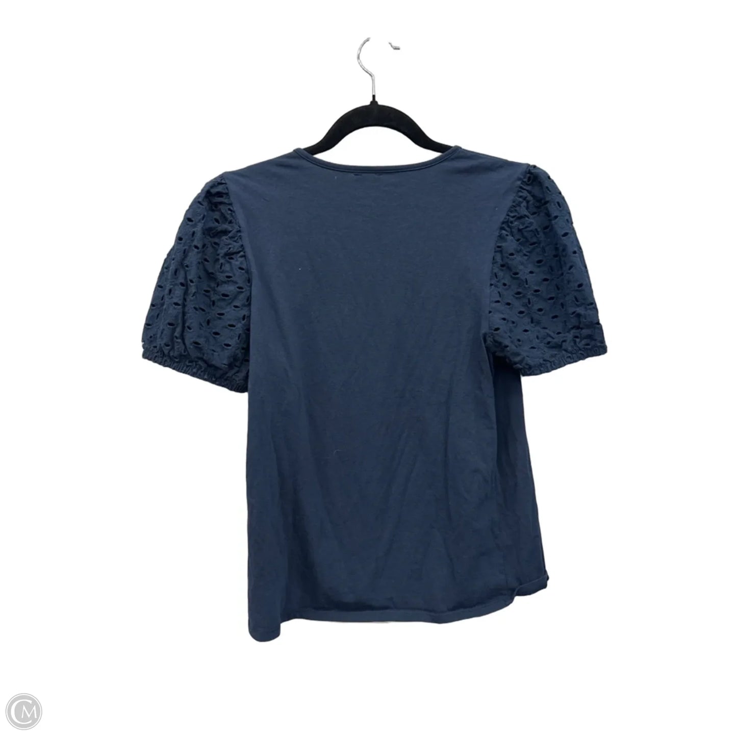 Top Short Sleeve By Express In Navy, Size: M