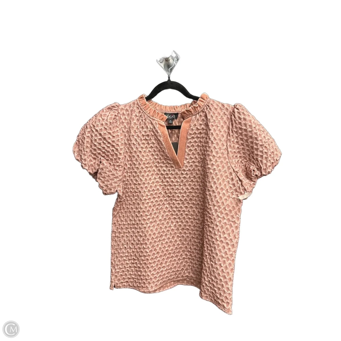 Top Short Sleeve By Gigio In Mauve, Size: M