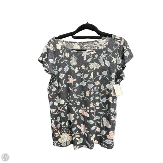 Top Short Sleeve By Loft In Floral Print, Size: S