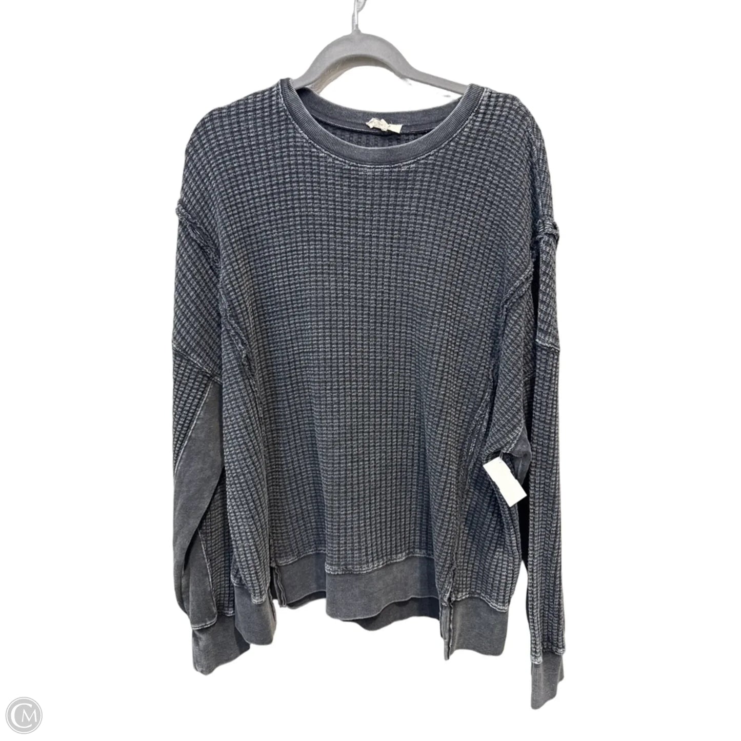 Sweatshirt Crewneck By Easel In Grey, Size: M