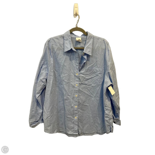 Top Long Sleeve By Gap In Blue, Size: Xl