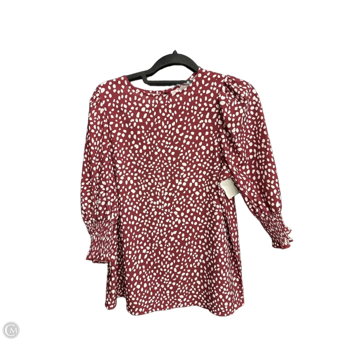 Top 3/4 Sleeve By Clothes Mentor In Polkadot Pattern, Size: M