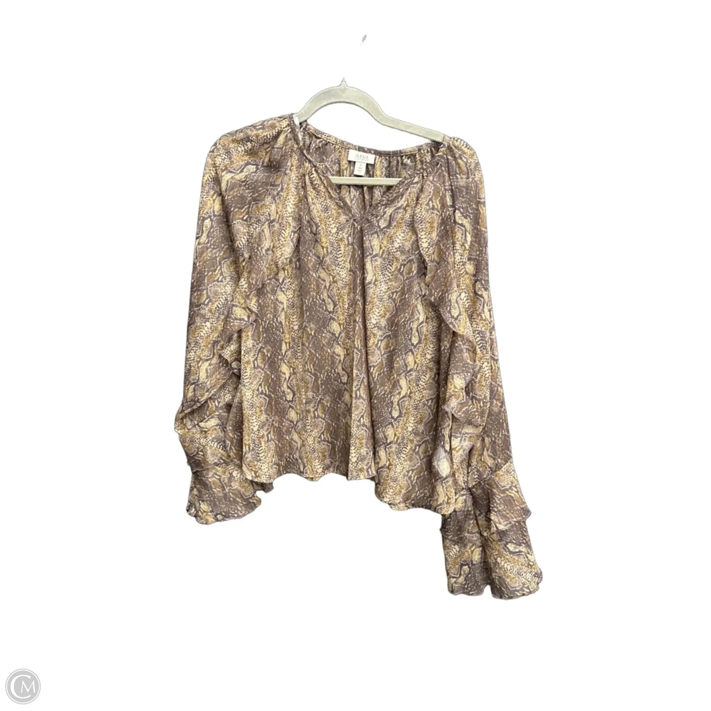 Top Long Sleeve By Ana In Animal Print, Size: Xl