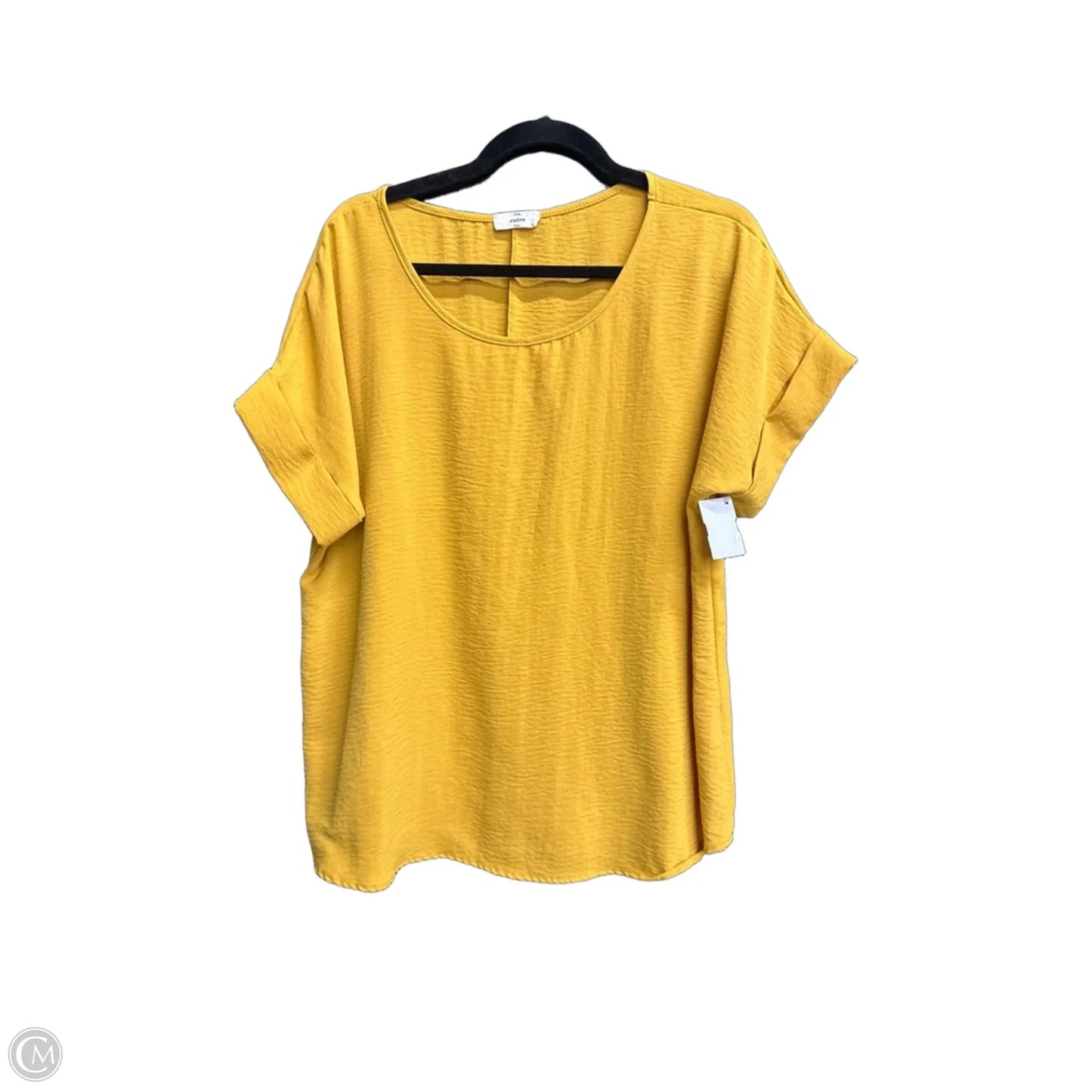 Top Short Sleeve By Entro In Yellow, Size: L