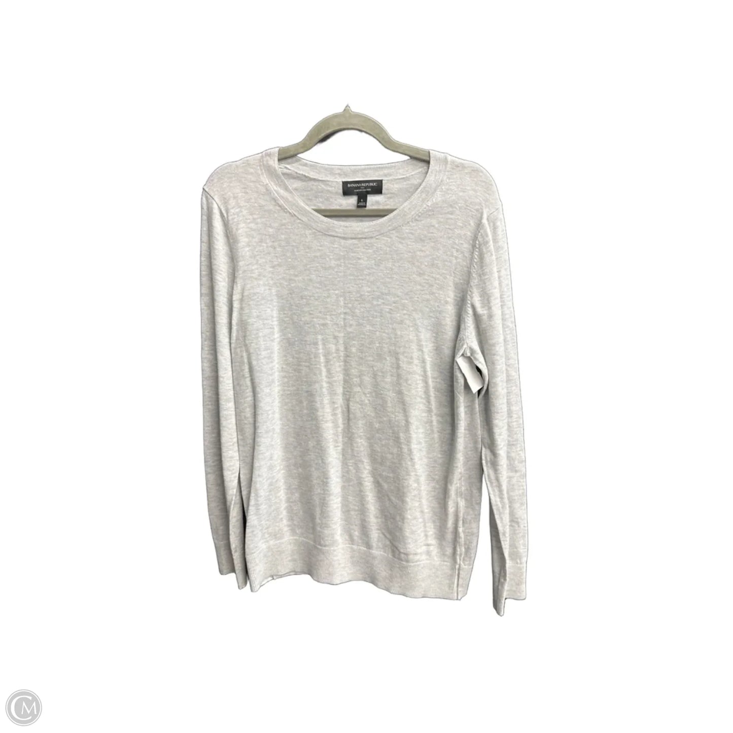 Top Long Sleeve By Banana Republic In Grey, Size: L