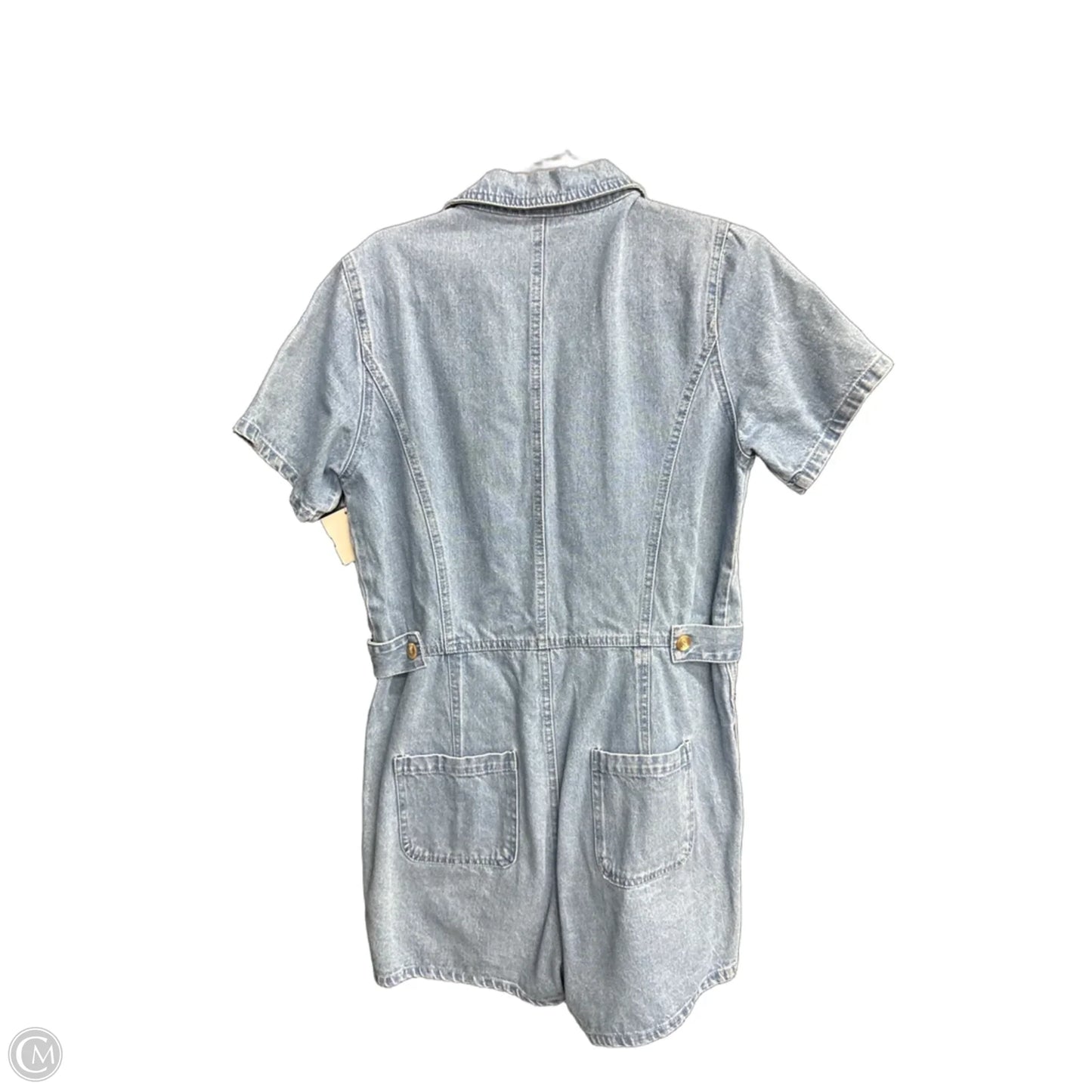 Romper By Clothes Mentor In Blue Denim, Size: M