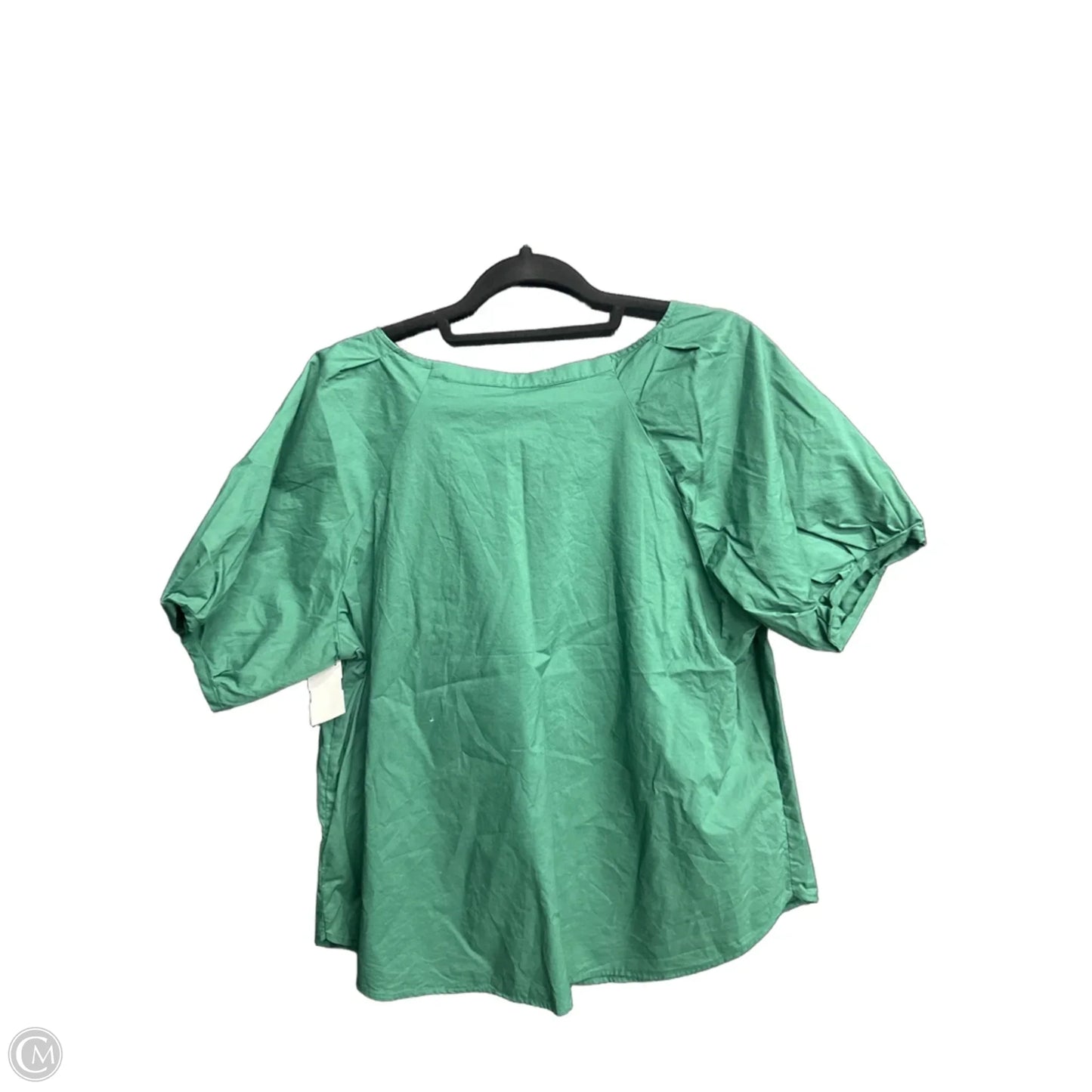 Top Short Sleeve By Talbots In Green, Size: L
