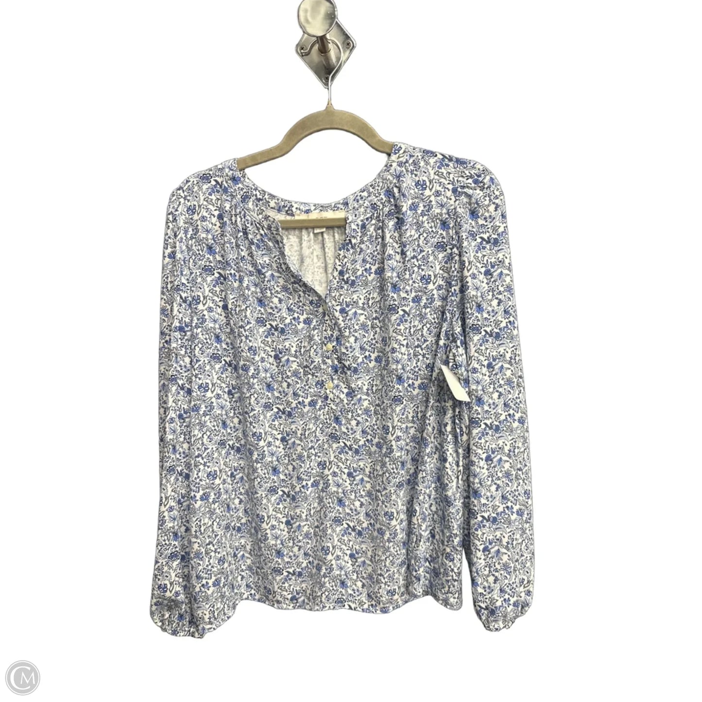 Top Long Sleeve By Loft In Floral Print, Size: L