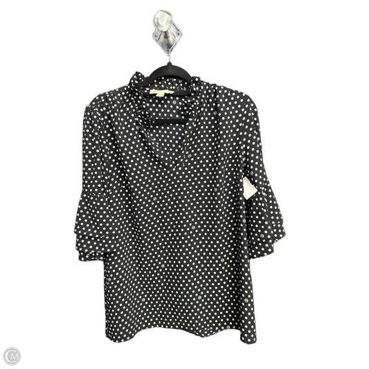 Top Short Sleeve Designer By Michael Kors In Black, Size: L