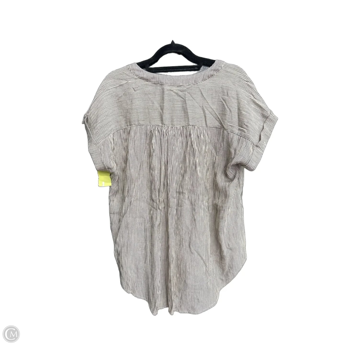 Top Short Sleeve By Blu Pepper In Striped Pattern, Size: L