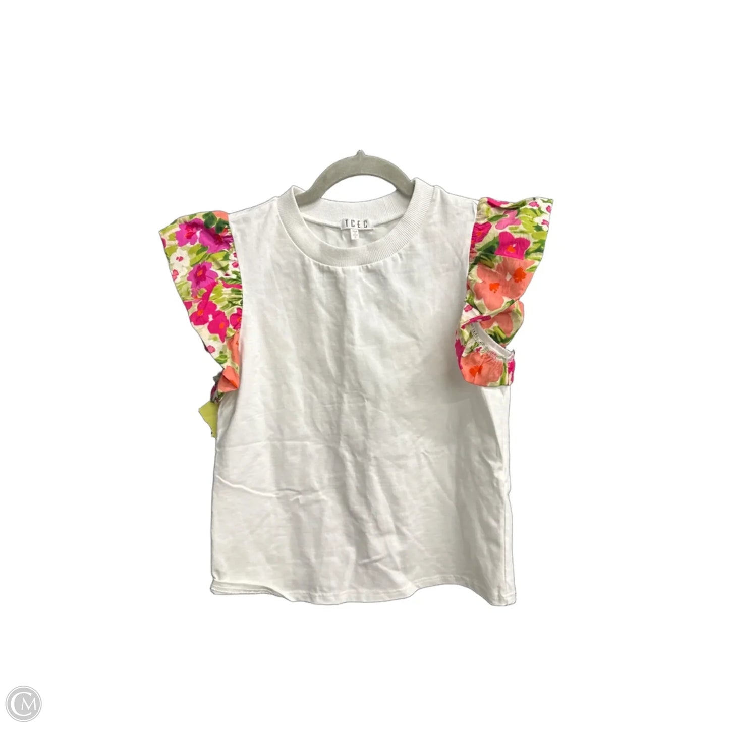 Top Sleeveless By Tcec In White, Size: S