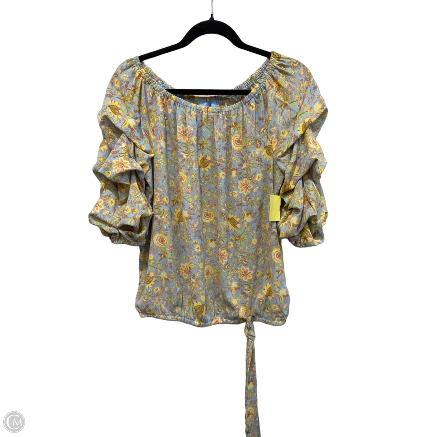 Top Short Sleeve By Cece In Floral Print, Size: M