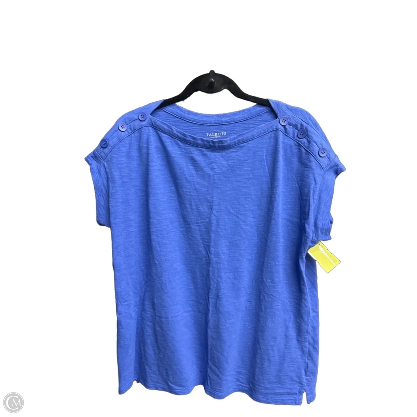 Top Short Sleeve By Talbots In Blue, Size: Xlp