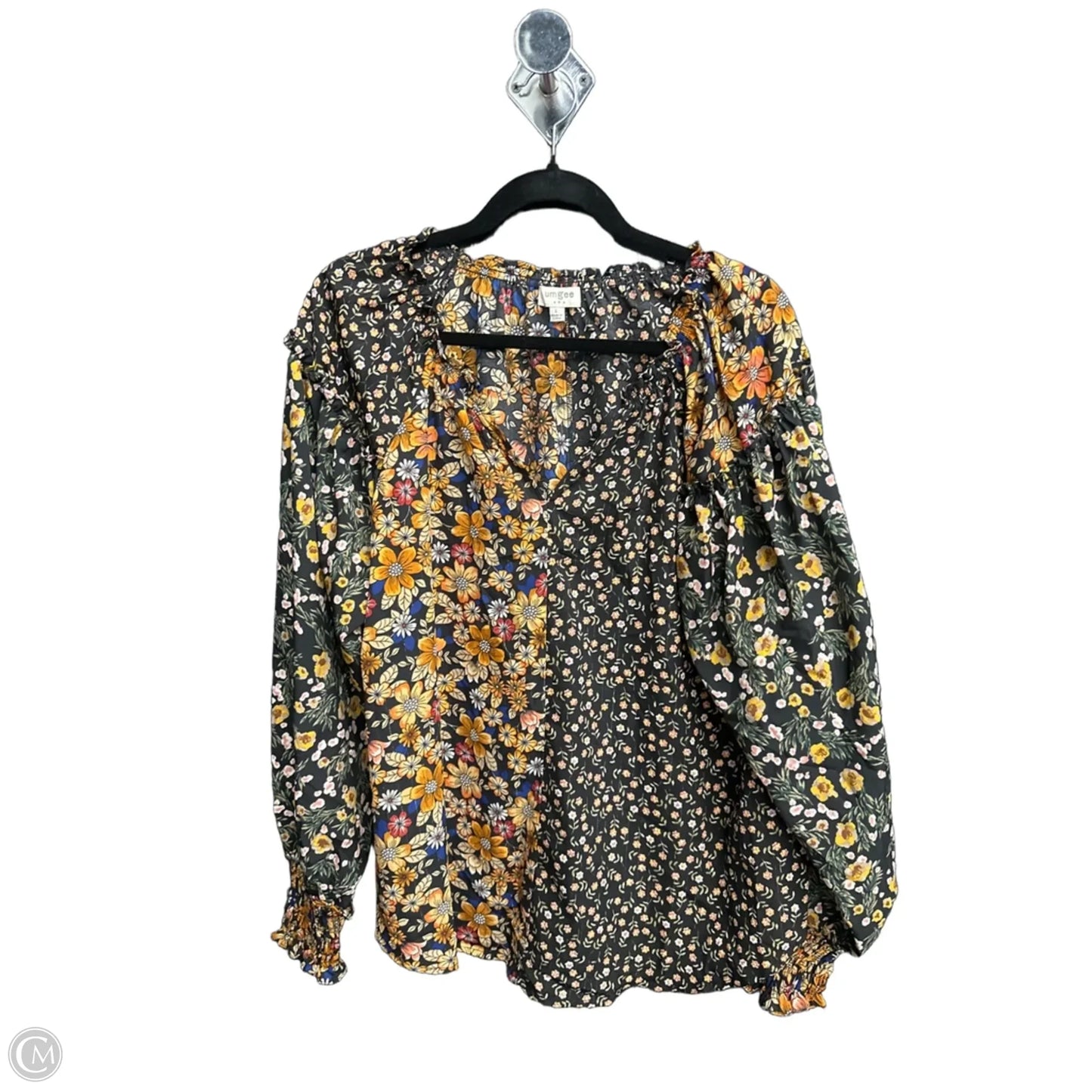 Top Long Sleeve By Umgee In Floral Print, Size: L