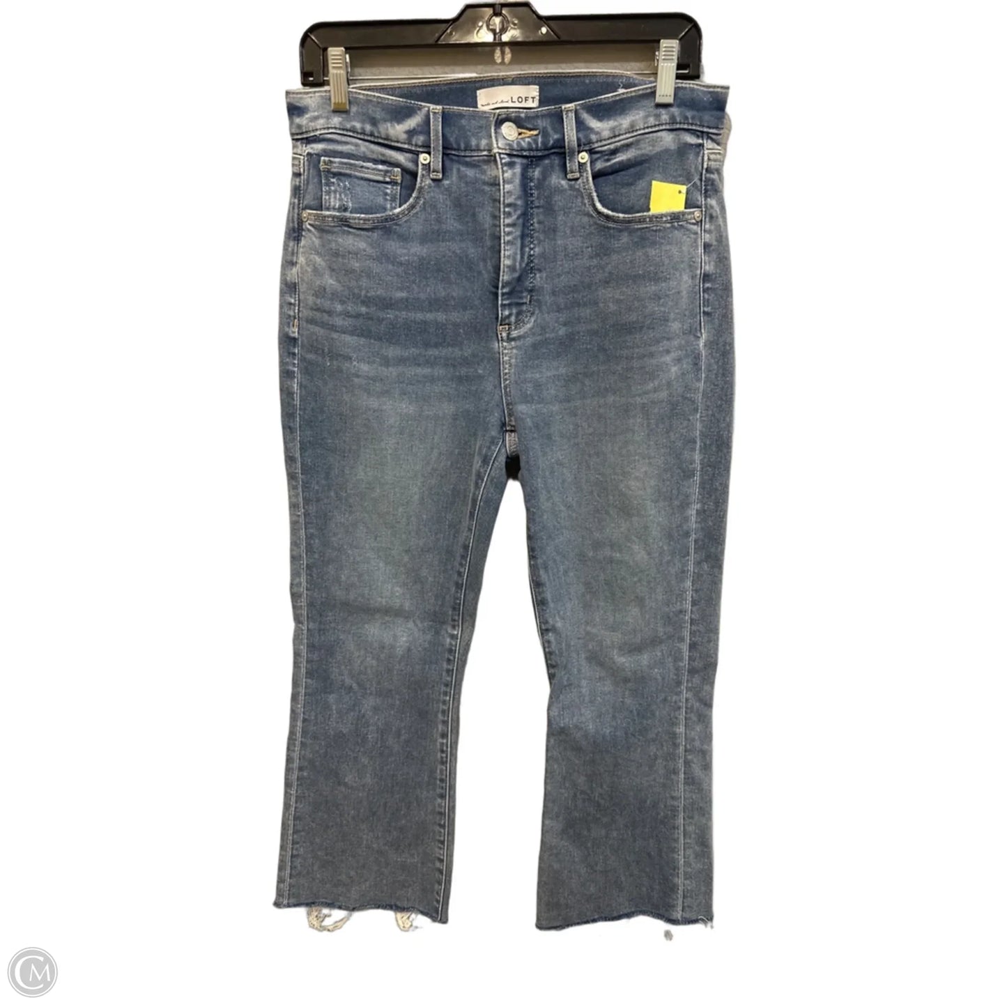 Jeans Flared By Loft In Blue Denim, Size: 6