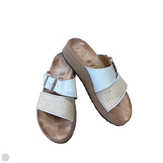 Sandals Heels Platform By Clothes Mentor In Brown, Size: 8