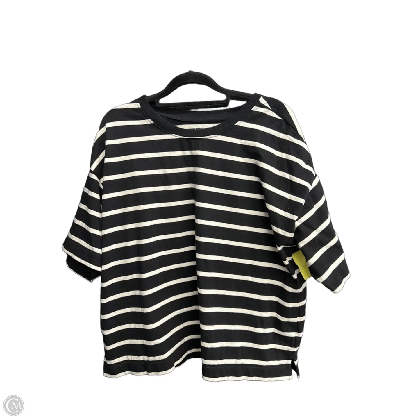 Top Short Sleeve By Loft In Striped Pattern, Size: L
