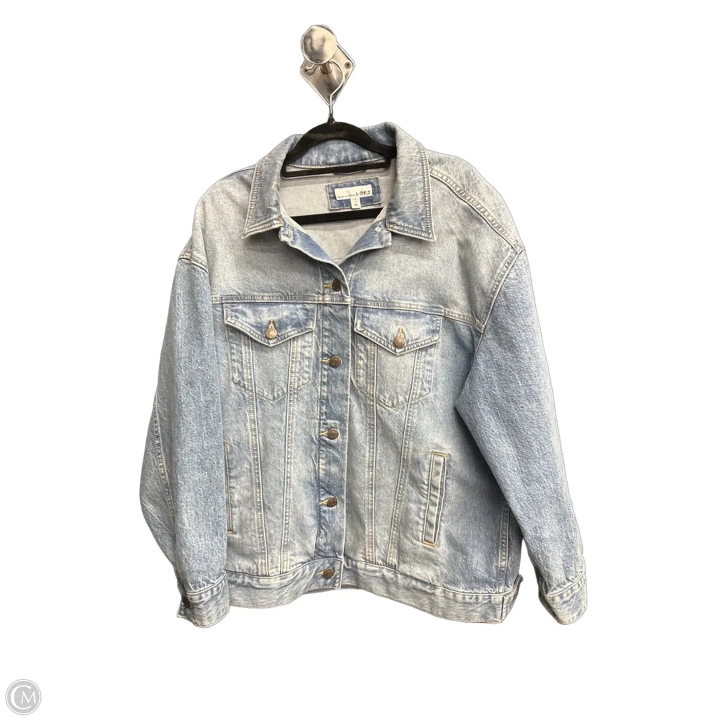 Jacket Denim By Loft In Blue Denim, Size: M