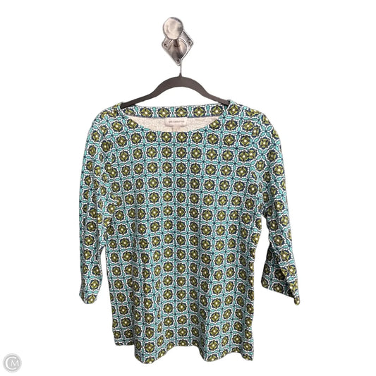 Top 3/4 Sleeve By Liz Claiborne In Multi-colored, Size: L