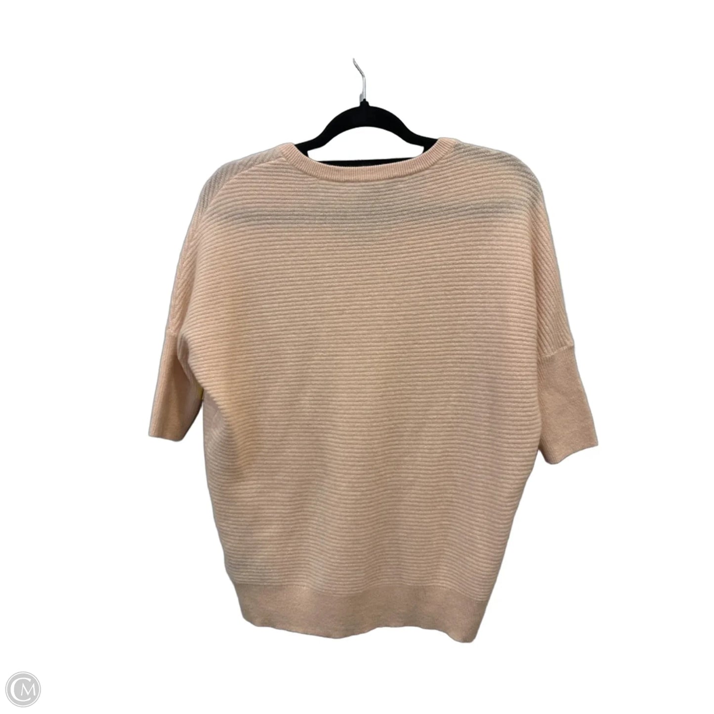 Sweater Short Sleeve By Saks Fifth Avenue In Pink, Size: Xs
