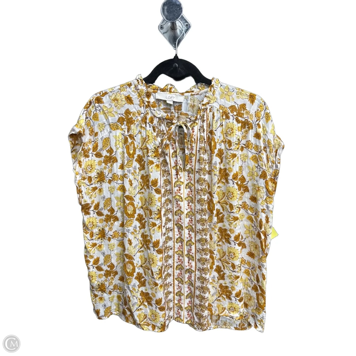 Top Sleeveless By Loft In Floral Print, Size: M